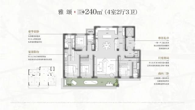 4室2厅3卫户型图