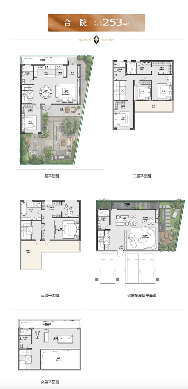 5室3厅5卫户型图