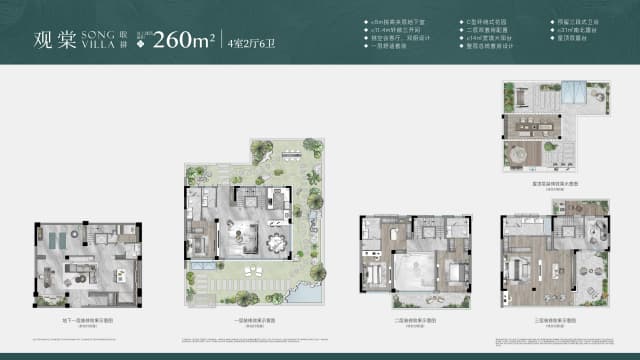 4室2厅6卫户型图