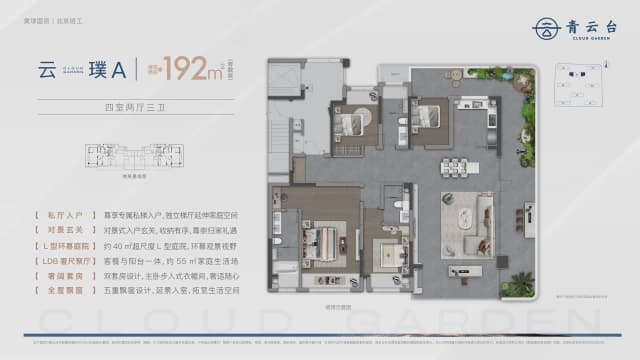 4室2厅3卫户型图