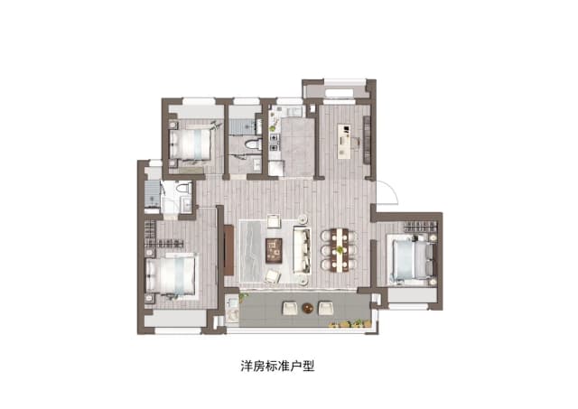 4室2厅2卫户型图