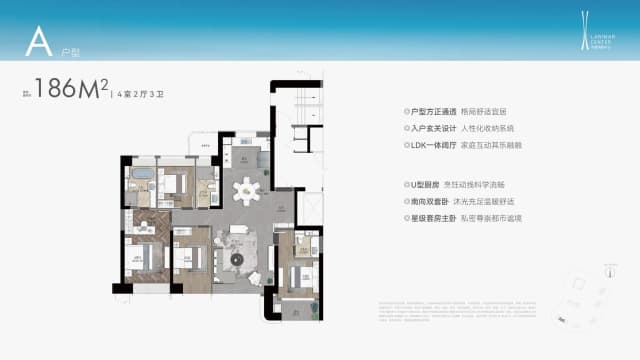 4室2厅3卫户型图