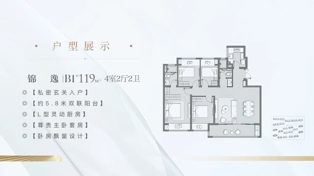 4室2厅2卫户型图