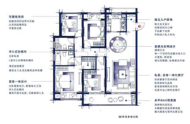 4室2厅2卫户型图
