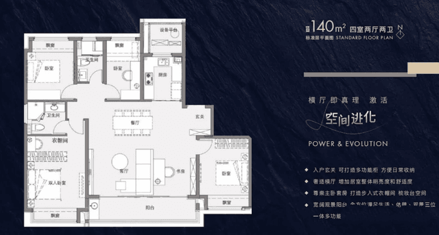 4室2厅2卫户型图