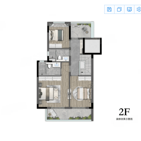 3室2厅2卫户型图