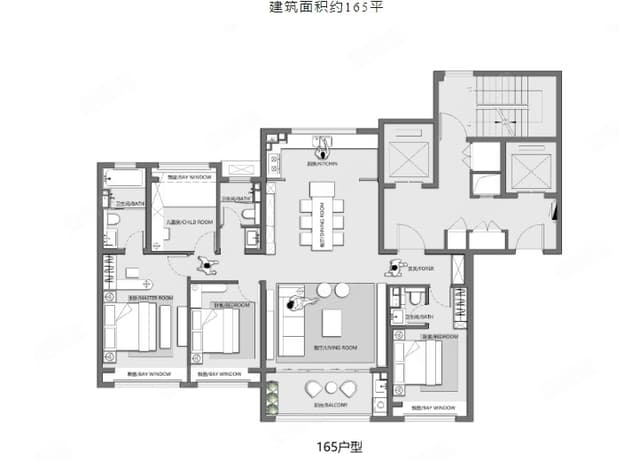 4室2厅3卫户型图