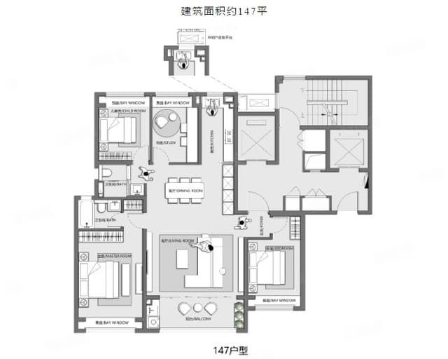 4室2厅2卫户型图