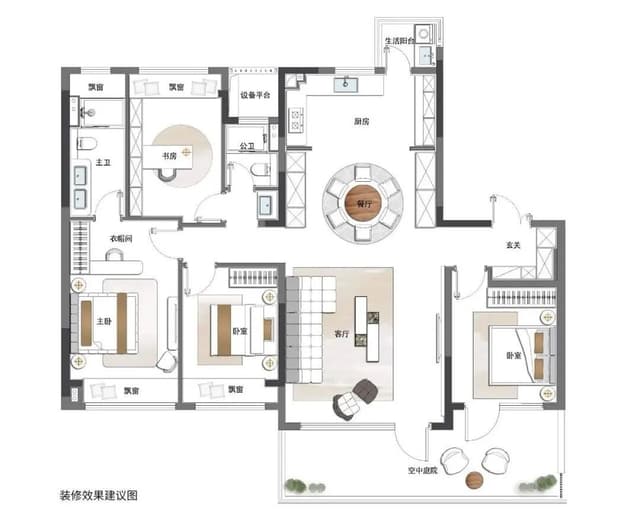 4室2厅2卫户型图
