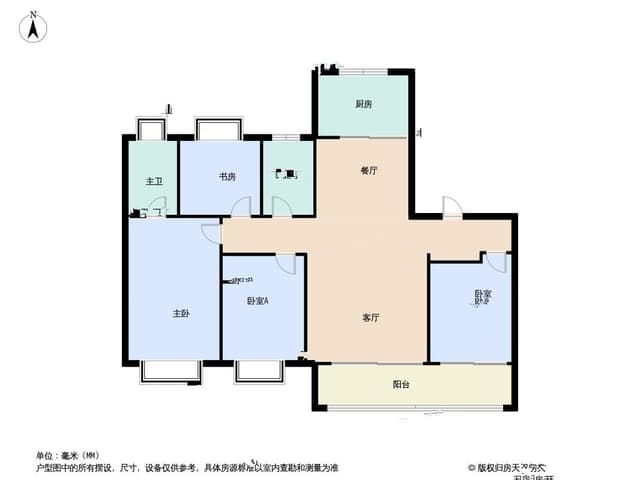 4室2厅2卫户型图